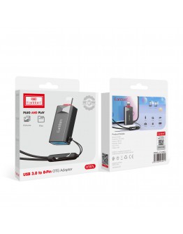 Преходник Earldom ET-OT87L, USB3.0 към Lightning, OTG, Черен - 40361