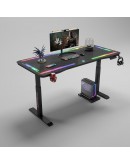 Геймърско бюро No brand Y109, 4 в 1, RGB, Черен - 74009