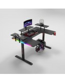 Геймърско бюро No brand P203, 5 в 1, RGB, Черен - 74004