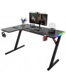 Геймърско бюро No brand P201, 4 в 1, RGB, Черен - 74003