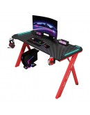 Геймърско бюро No brand D2107, 4 в 1, RGB, Черен - 74007