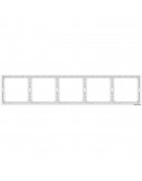 Петорна рамка DeTech DE-9227-85,Хоризонтална, За вграждане, 364x80, Бял - 75119