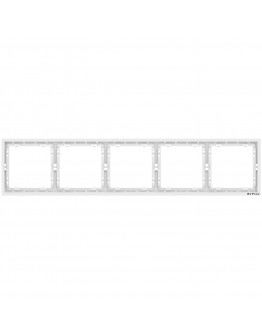 Петорна рамка DeTech DE-9227-85,Хоризонтална, За вграждане, 364x80, Бял - 75119