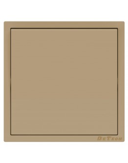 Девиаторен електрически ключ DeTech DE-9227-31, С рамка, схема 6, 10А, 250V, IP20, Златист - 75123