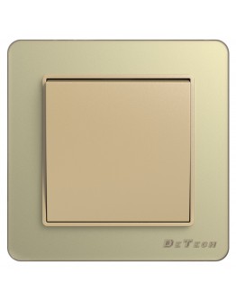 Девиаторен електрически ключ DeTech DE-6008-31, Схема 6, 10А, 250V, За вграждане, IP20, Златист - 75012