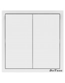 Двоен електрически ключ DeTech DE-9227-02, С рамка, схема 5, 10А, 250V, IP20, Бял - 75106