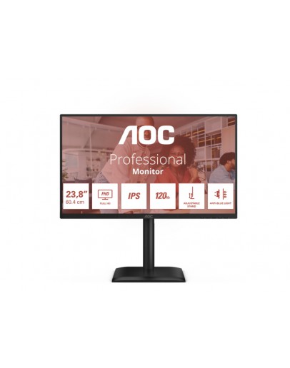 Монитор AOC 24E4U, 23.8 IPS WLED, 1920x1080@120Hz, 4ms GtG