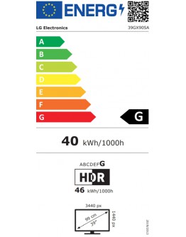 Монитор LG 39GX90SA-W, 39, OLED UltraGear 21:9 Curved Smar