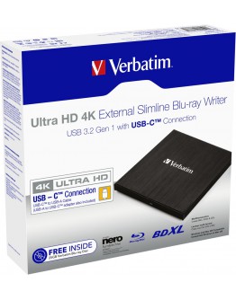 Verbatim Ultra HD 4K Blu-ray Writer USB-C