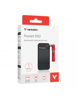 Verbatim Pocket SSD USB 3.2 Gen 2 1TB Black/Red