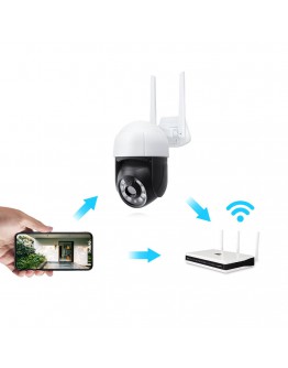 Смарт охранителна камера No brand PST-C18B-3MP, 3.0Mp, PTZ, Външен монтаж, Wi-Fi, Tuya Smart, Бял - 91027