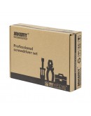 Комплект отвертки, накрайници и вложки Jakemy JM-6123, 31 Части, CR-V, Стомана, Оранжев - 17636