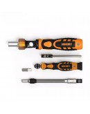 Комплект отвертки, накрайници и вложки Jakemy JM-6123, 31 Части, CR-V, Стомана, Оранжев - 17636