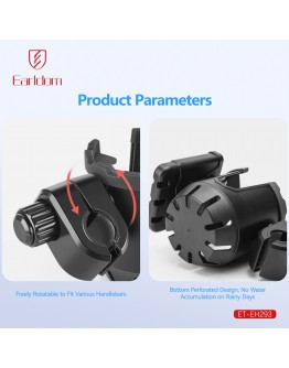 Универсална стойка за бутилка, за велосипед, Earldom ET-EH293, Черен - 17896