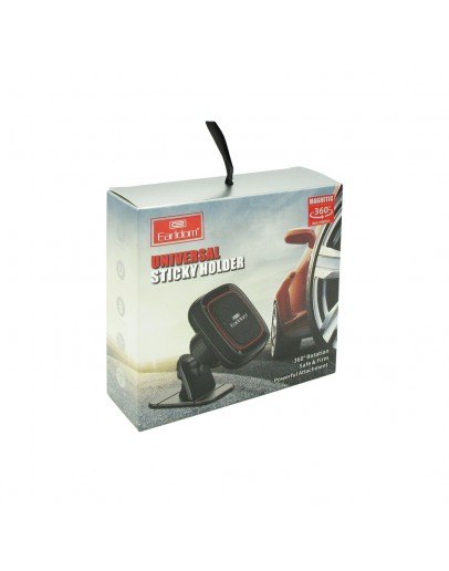 Магнитна стойка за телефон, Earldom ET-EH48, За кола, Универсална, Черен - 17323