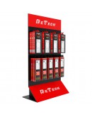 Настолен стелаж DeTech DE-S02, 400x185x700, Черен/Червен - 14145