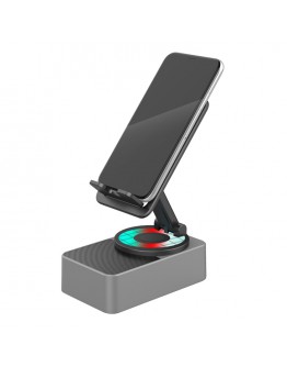 Тонколона със стойка за телефон Kisonli M2, Bluetooth, USB, RGB, Различни цветове - 22274