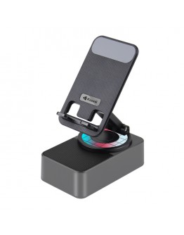 Тонколона със стойка за телефон Kisonli M1 Plus, Bluetooth,  USB, RGB, Различни цветове - 22273