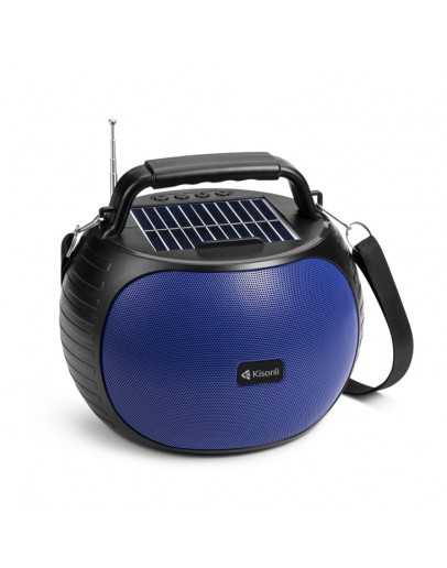 Тонколона Kisonli SC-22, Bluetooth, Солар, USB, SD, AUX, Различни цветове - 22322
