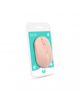 Мишка Mixie R518, Безжична, USB, 3D, Розов - 758