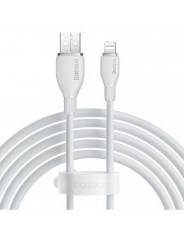 Кабел за данни Baseus Pudding, Lightning, 2.0m, Бял - 40430