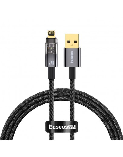 Кабел за данни Baseus Explorer, Lightning, 1.0m, Черен - 40462