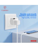 Универсален преходник - зарядно Earldom ES-SC20, Таймер, UK/US kъм EU шуко, 250V, Бял - 40522