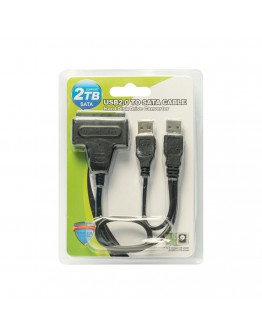 Преходник, No brand, USB 2.0 към SATA, Черен - 18296