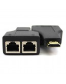 HDMI удължител, No brand, През LAN CAT-5e/6, Черен - 17165
