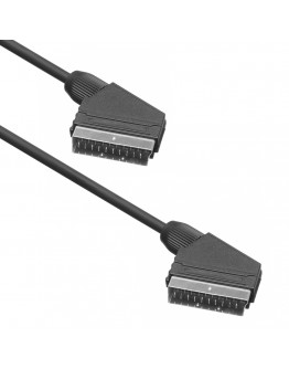 Кабел DeTech, SCART - SCART, 1.0m, Черен - 18021