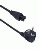 Захранващ кабел DeTech, За лаптоп, 1.5m, CEE 7/7 - IEC C5 F, 150бр. - 18362