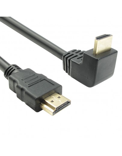Кабел DeTech HDMI - HDMI M/М, 1.5м, С ъглова глава - 18134