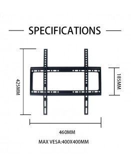 Стойка за телевизор No brand, За стена, Фиксирана, До 60