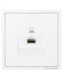 Единична розетка за компютър DeTech DE-9227-61, RJ45, Cat5E, Мат, За вграждане, IP20, Бял - 75112