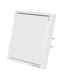 Единичен електрически ключ DeTech DE-9227-01, С рамка, Мат, Схема 1, 10A, 250V, За вграждане, IP20, Бял - 75105