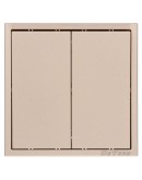 Двоен електрически ключ DeTech DE-9227-02, С рамка, Мат, Схема 5, 10А, 250V, За вграждане, IP20, Златист - 75121