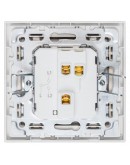 Двоен електрически ключ DeTech DE-9227-02, С рамка, Мат, Схема 5, 10А, 250V, За вграждане, IP20, Златист - 75121