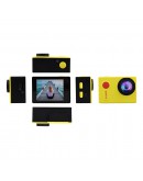 Водоустойчива екшън камера No brand ECM-SJ4000W4B, 12 Mp, Full HD, 140°, Жълт - 91069