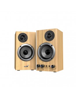 Genius тонколони Speakers 2.0 - SP-HF520BT - 20W RMS, Bluetooth, 3D Surround, Pine Wood