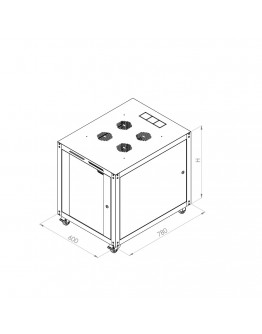 Formrack 19 Free standing rack 42U 600/800mm, heig
