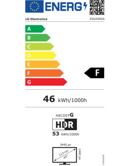 Монитор LG 45GX90SA-B, 44.5, OLED UltraGear 21:9 Curved Sm