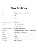 Vention Кабел Cable - Display Port v2.1 DP M / M Black 16K@60Hz, 1M - HGBHF