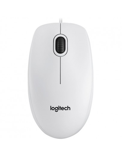 LOGITECH B100 Corded Mouse - WHITE - USB -