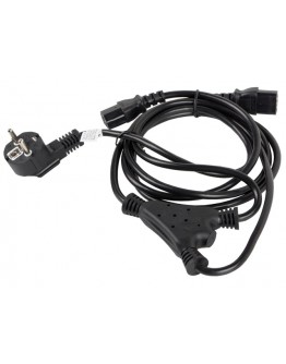 Lanberg CEE 7/7 -> 2X IEC 320 C13 power cord 2m VD