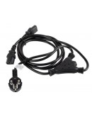Lanberg CEE 7/7 -> 2X IEC 320 C13 power cord 2m VD