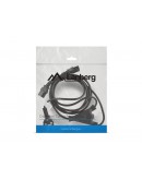 Lanberg CEE 7/7 -> 2X IEC 320 C13 power cord 2m VD