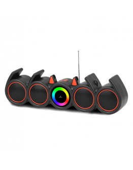 Тонколона Kisonli LED-918, Bluetooth, USB, SD, RGB, AUX, FM, Черен - 22317