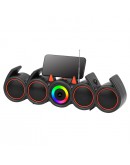 Тонколона Kisonli LED-918, Bluetooth, USB, SD, RGB, AUX, FM, Черен - 22317