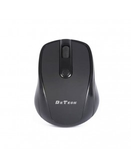 Мишка DeTech D7, Безжична, USB, Черен - 776