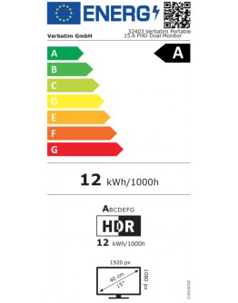 Монитор Verbatim Portable 15.6 Dual Monitor Essentials
